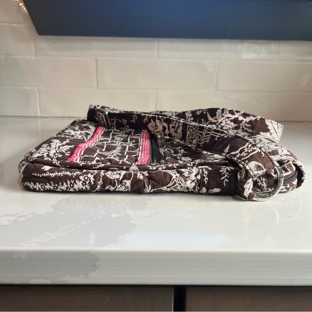 Vera Bradley Retired Imperial Asian Toile Brown Pink Crossbody Messenger Bag EUC - Picture 9 of 16